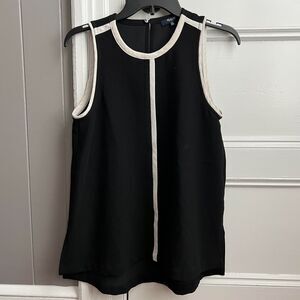 Madewell Black & White Classic Crewneck Sleeveless Blouse Tank Top Shirt XS